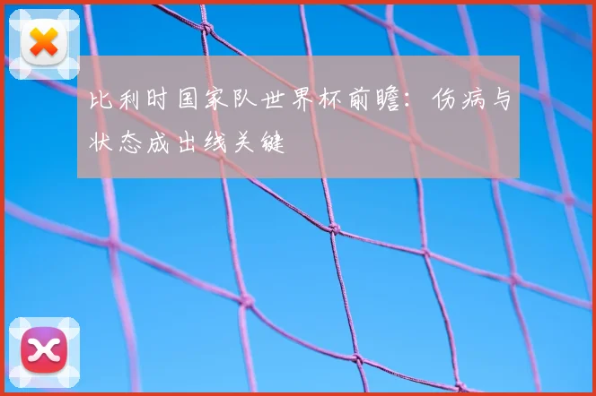 比利时国家队世界杯前瞻：伤病与状态成出线关键
